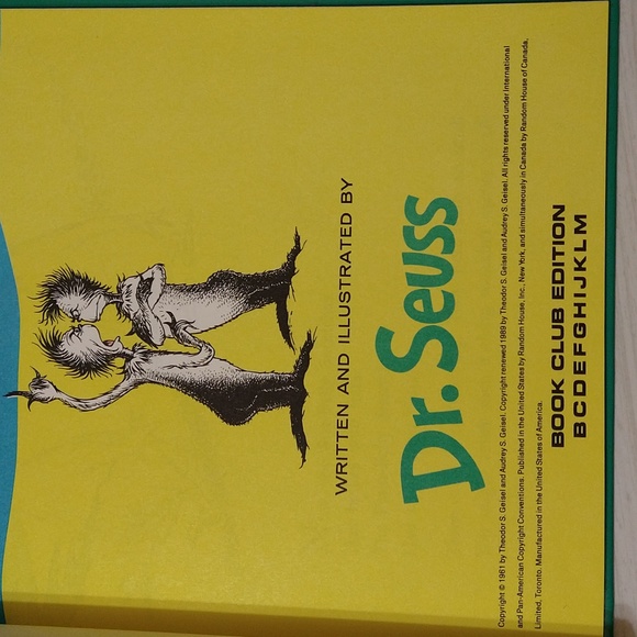 Vintage 1989 "The Sneetches and Other Stories" Dr. Seuss Book Club Edition - Picture 4 of 5